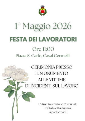 1° Maggio 2026 - Festa dei Lavoratori