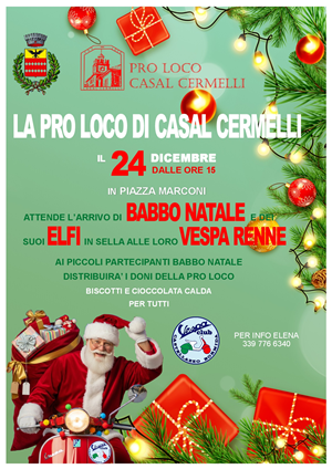 Babbo Natale in vespa