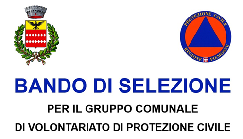 Bando selezione volontari per Gruppo Comunale di Protezione Civile